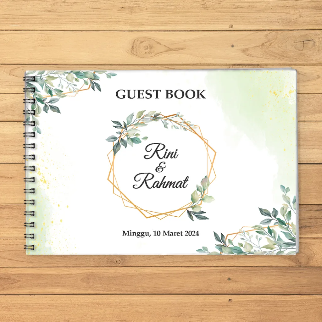 Buku Tamu / Guest Book Pernikahan Costum