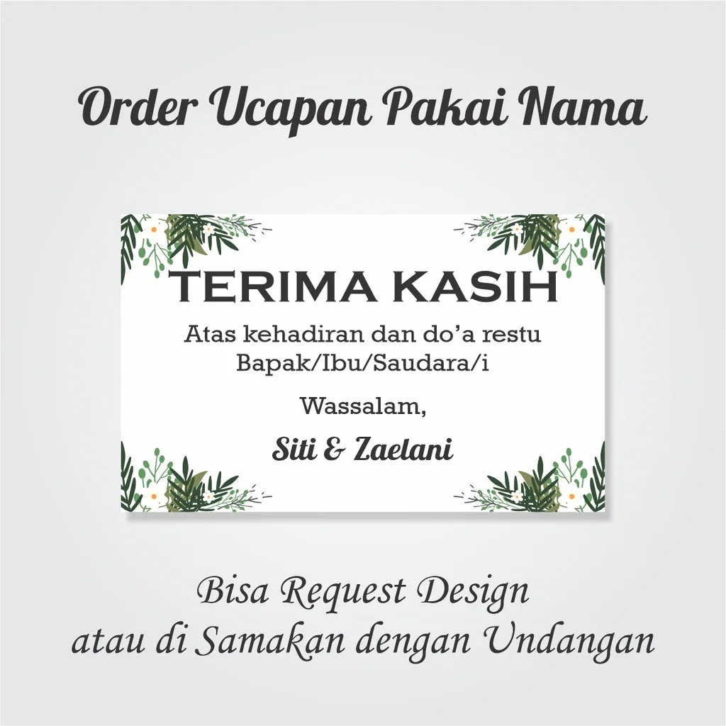 Order Pakai Nama