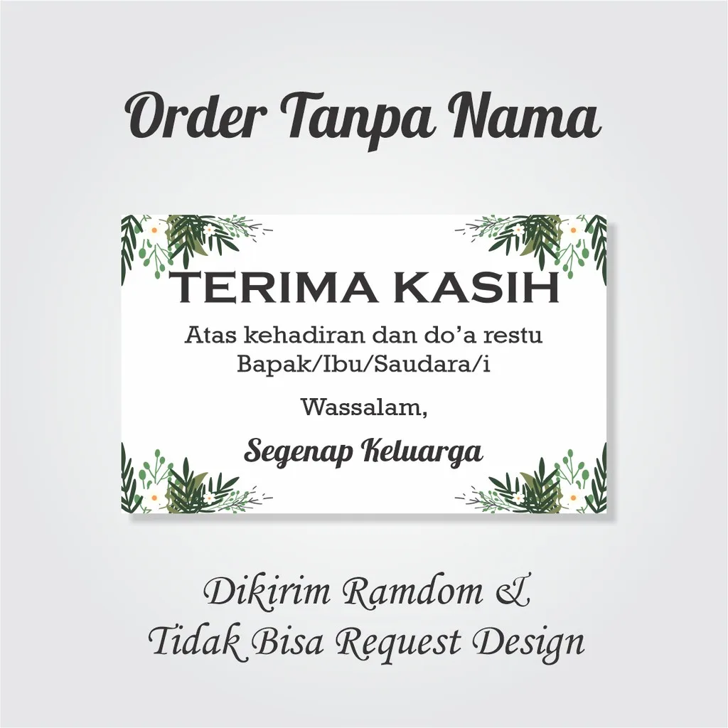 Order Tanpa Nama