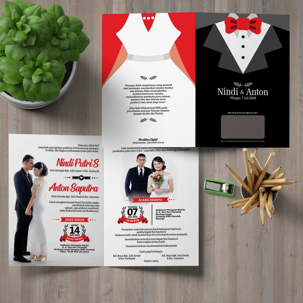 Promo Cetak Undangan Full Colour / BW & Costum Design