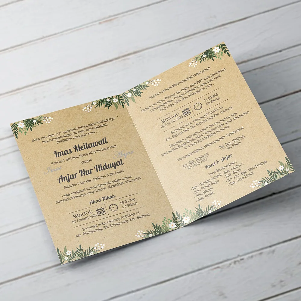 Undangan Pernikahan Tema Rustic & Klasik