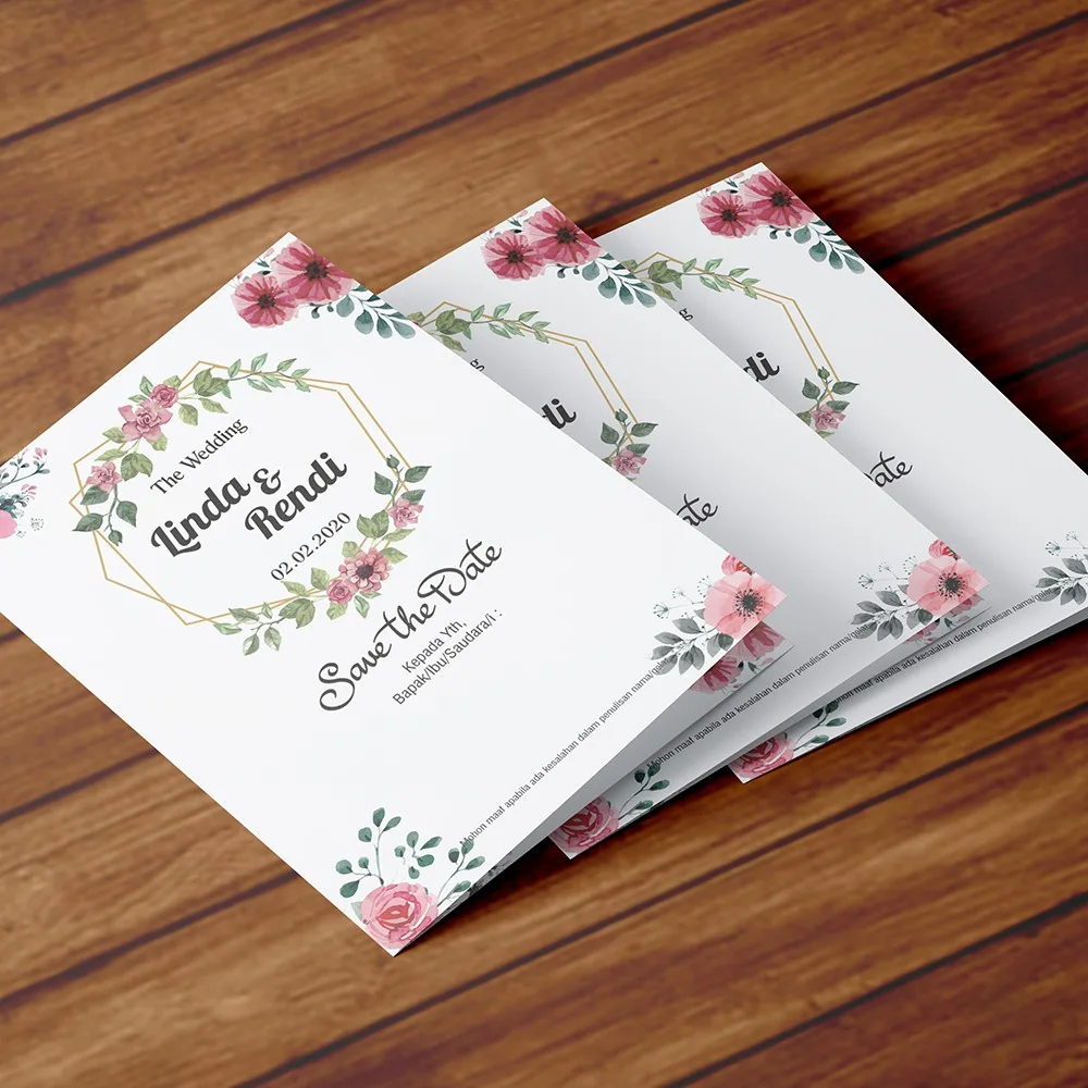 Undangan Pernikahan Vintage, Harga Termurah, Bahan Tebal, dan Unik