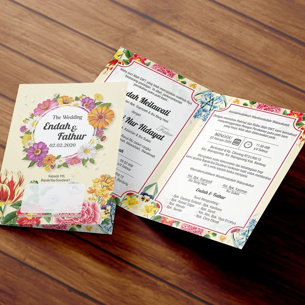 Undangan Vintage Full Colour Termurah