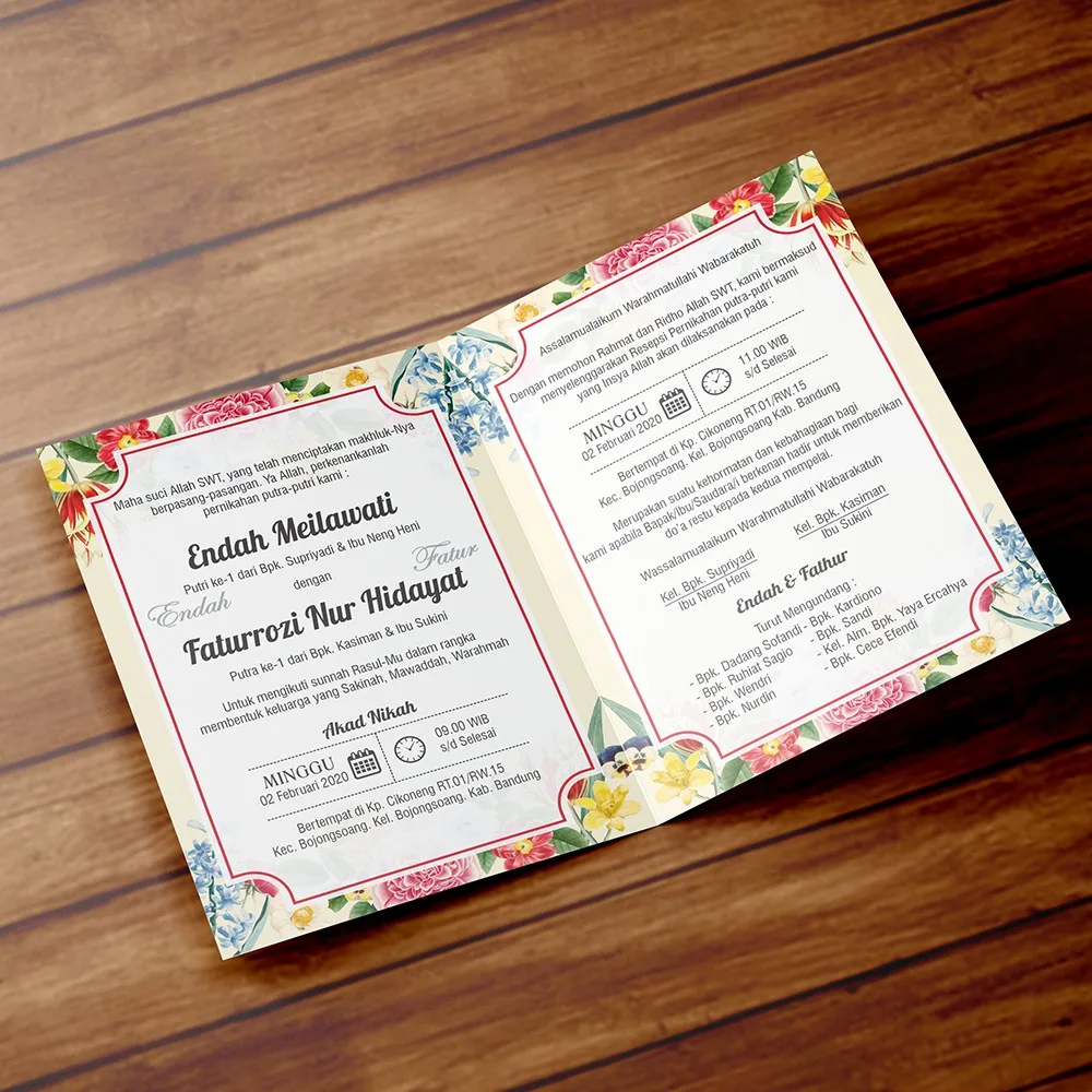 Undangan Vintage Full Colour Termurah