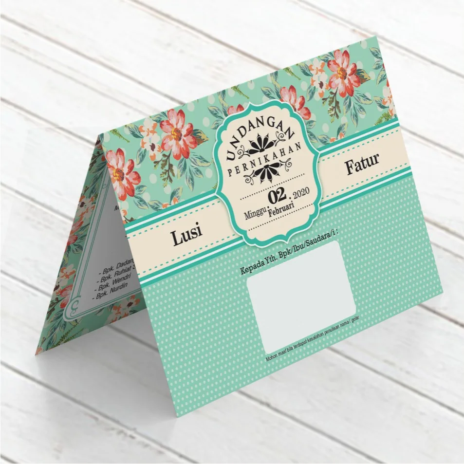 Undangan Vintage Rustic, Mewah, Tema Kekinian