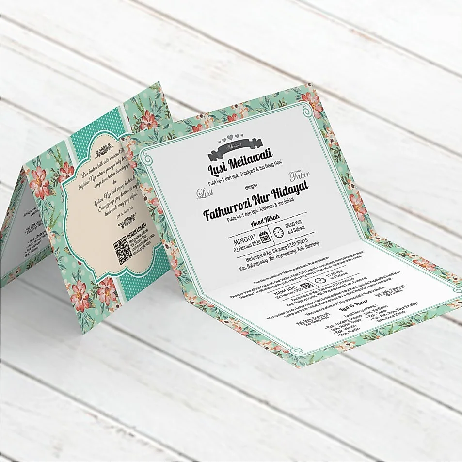 Undangan Vintage Rustic, Mewah, Tema Kekinian