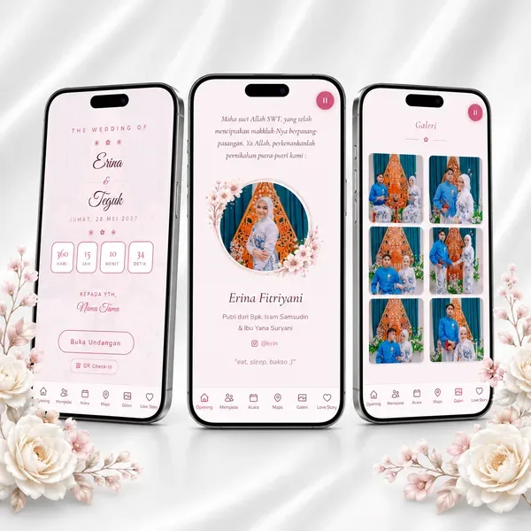 Undangan Website - Pink Blossom