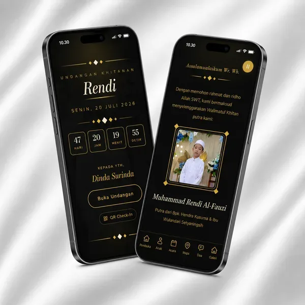 Undangan Website - Emas Mewah