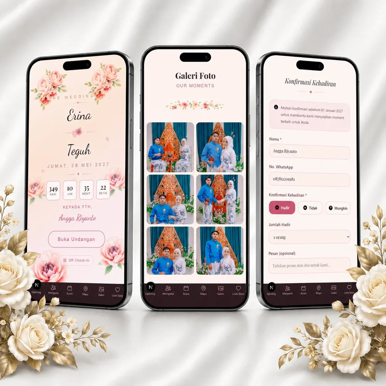 Undangan Website - Floral Romantic