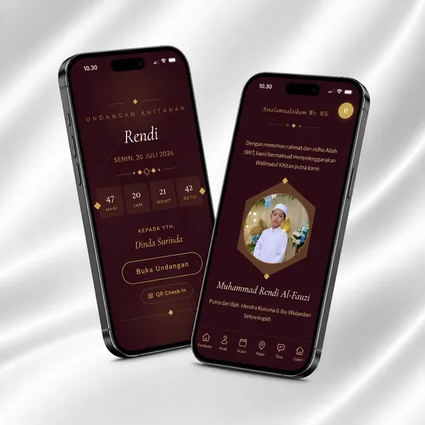 Undangan Website - Maroon Klasik