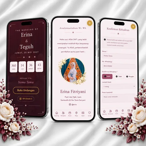 Undangan Website - Dusty Rose Vintage