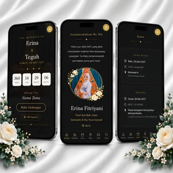 Undangan Website - Onyx Silver