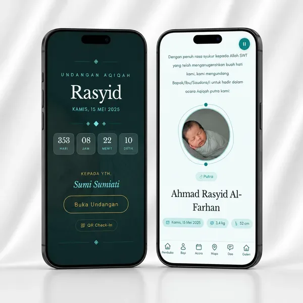 Undangan Website - Teal Damai