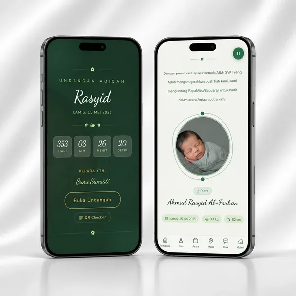 Undangan Website - Hijau Daun
