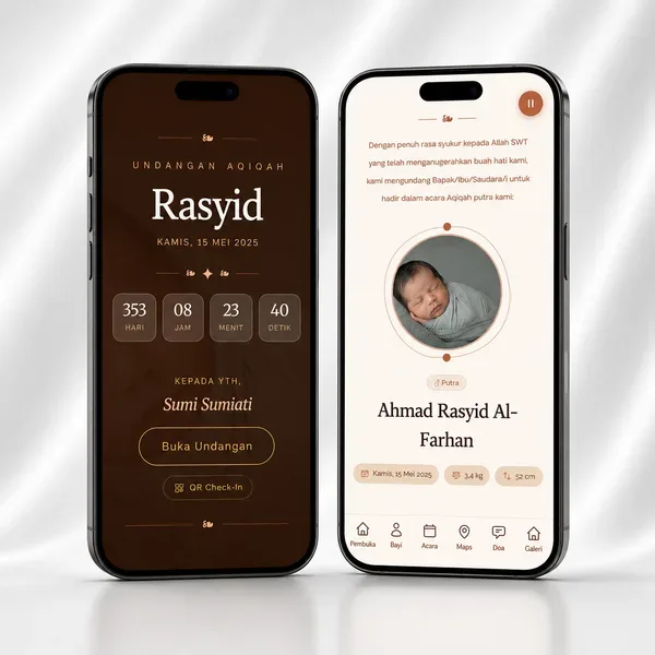 Undangan Website - Coklat Hangat