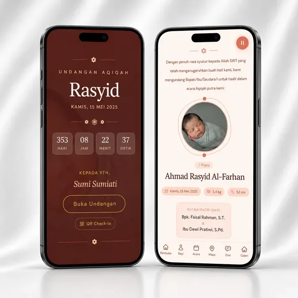 Undangan Website - Peach Lembut
