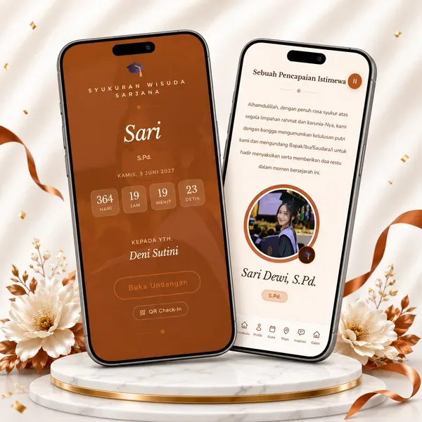 Undangan Website - Peach Hangat