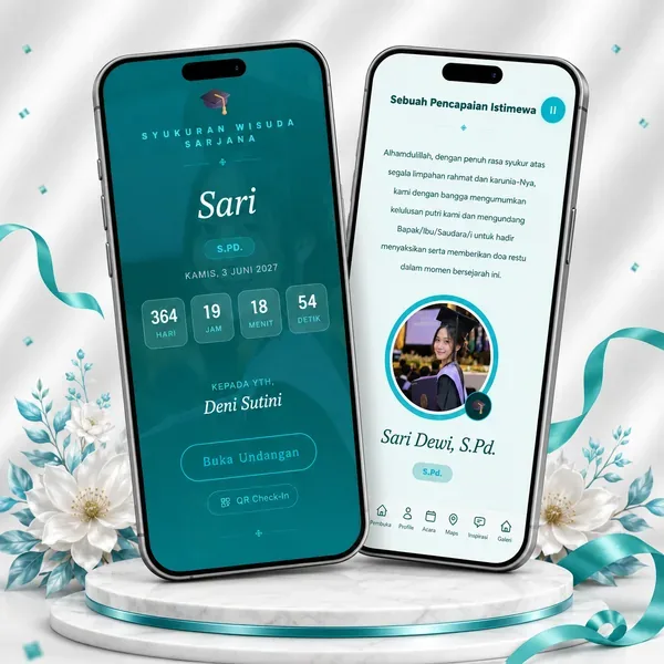 Undangan Website - Teal Modern